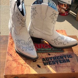 White Laredo western boots